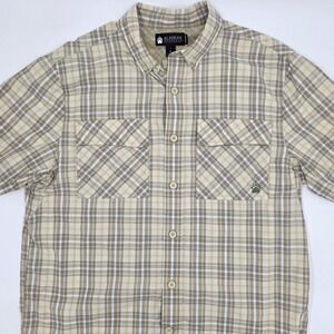 Alaskan Hardgear Duluth Trading Co Mens Large Plaid Short Sleeve Shirt